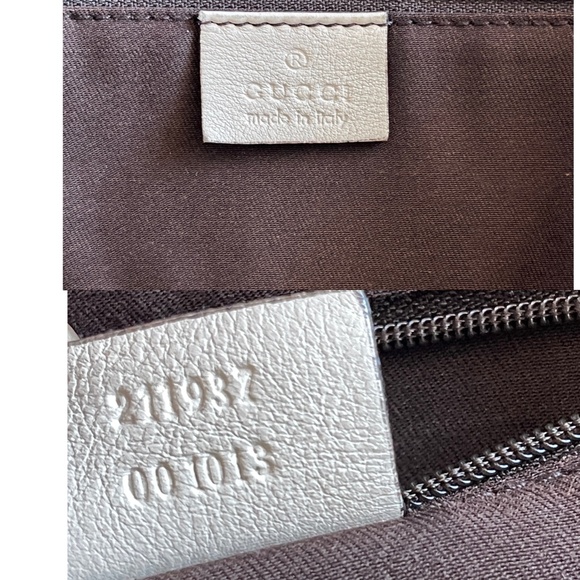 Gucci GG monogram Canvas leather Web beige/cream hobo Tote Bag classic - Picture 16 of 16